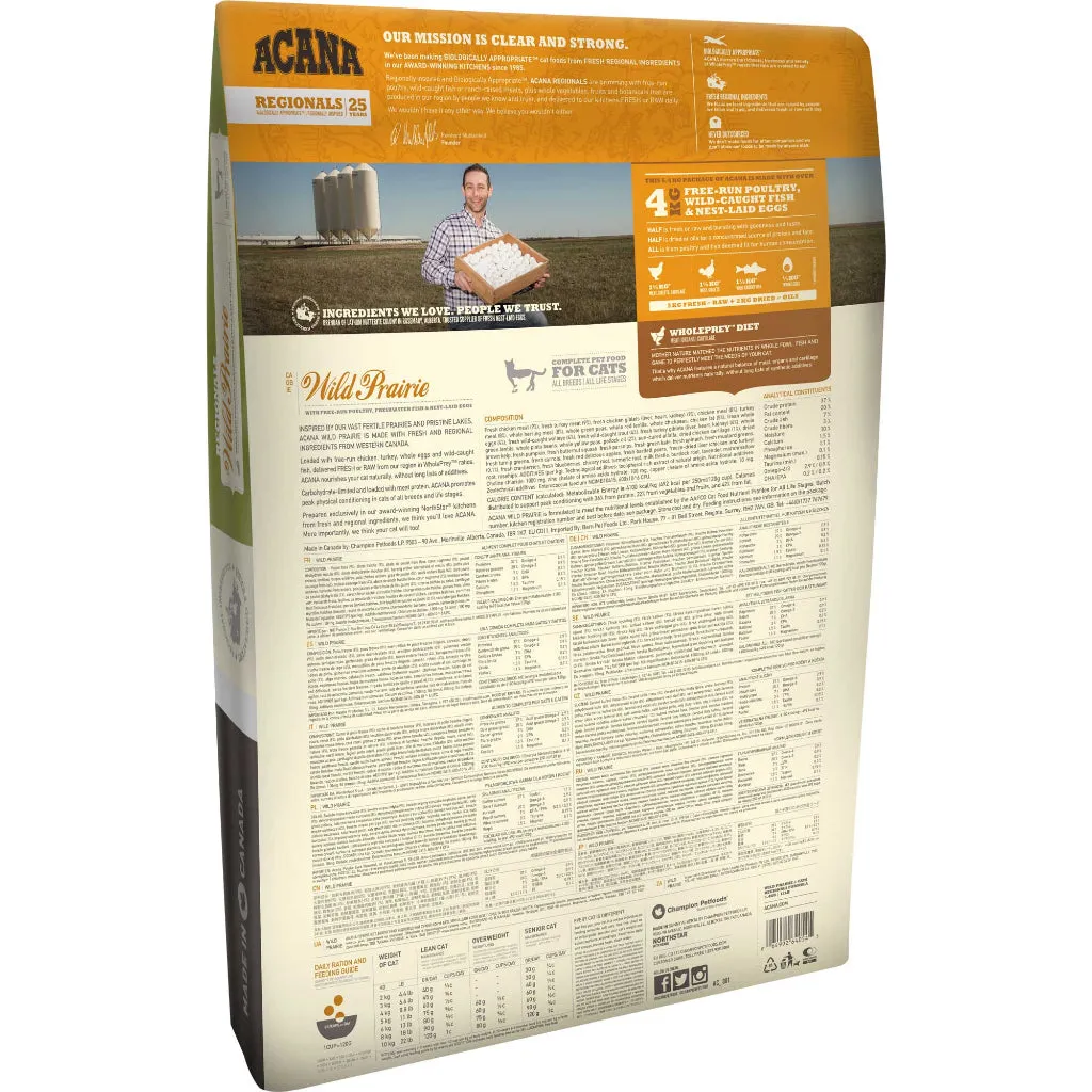 Acana Premium Dry Cat Food All Flavors for Adult/Kitten 4.5kg All Natural Biologically-Approriate