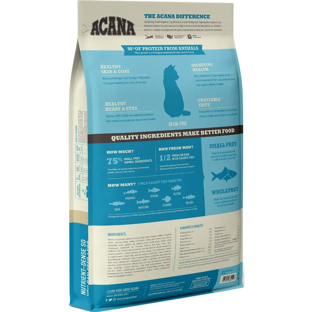 Acana Premium Dry Cat Food All Flavors for Adult/Kitten 4.5kg All Natural Biologically-Approriate