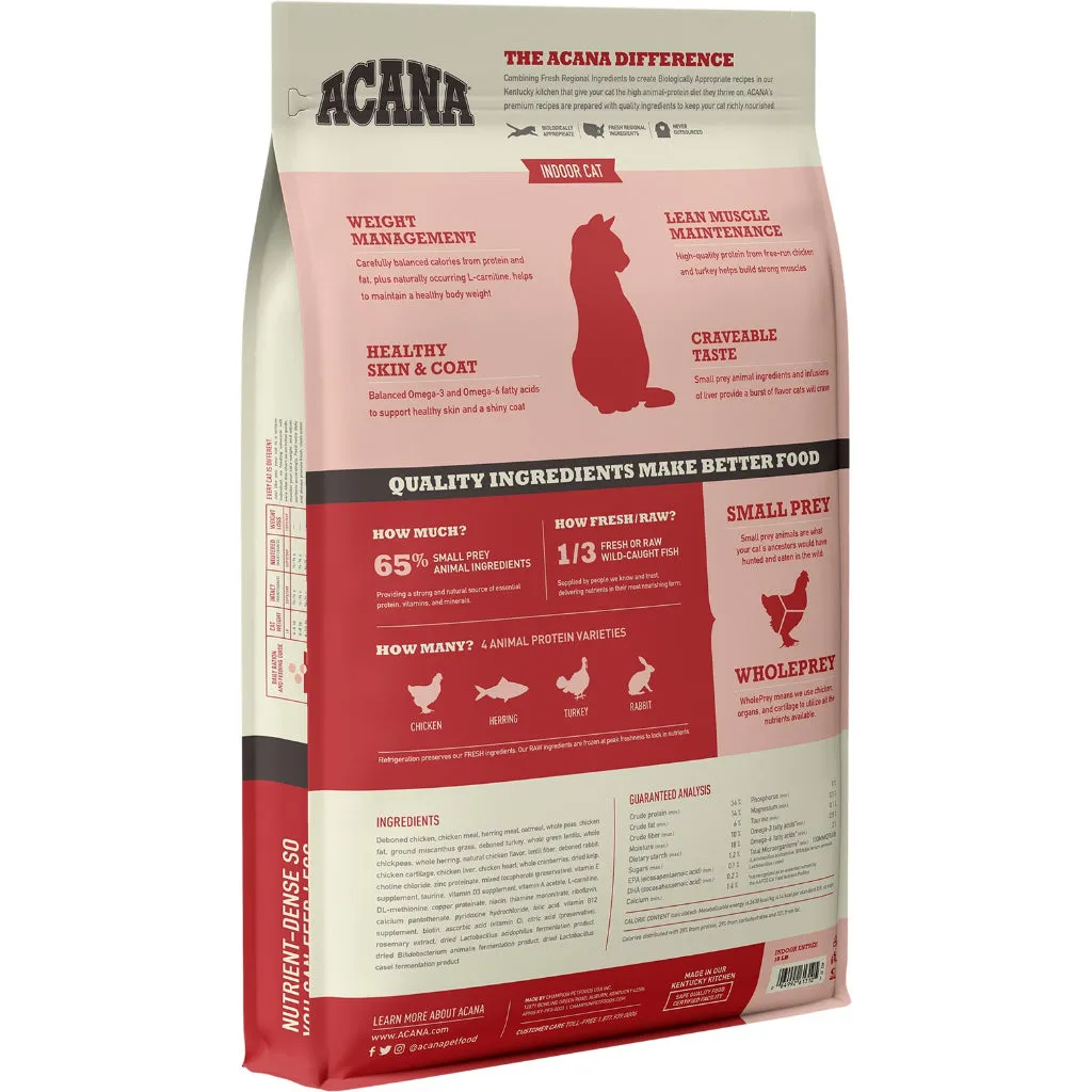 Acana Premium Dry Cat Food All Flavors for Adult/Kitten 4.5kg All Natural Biologically-Approriate