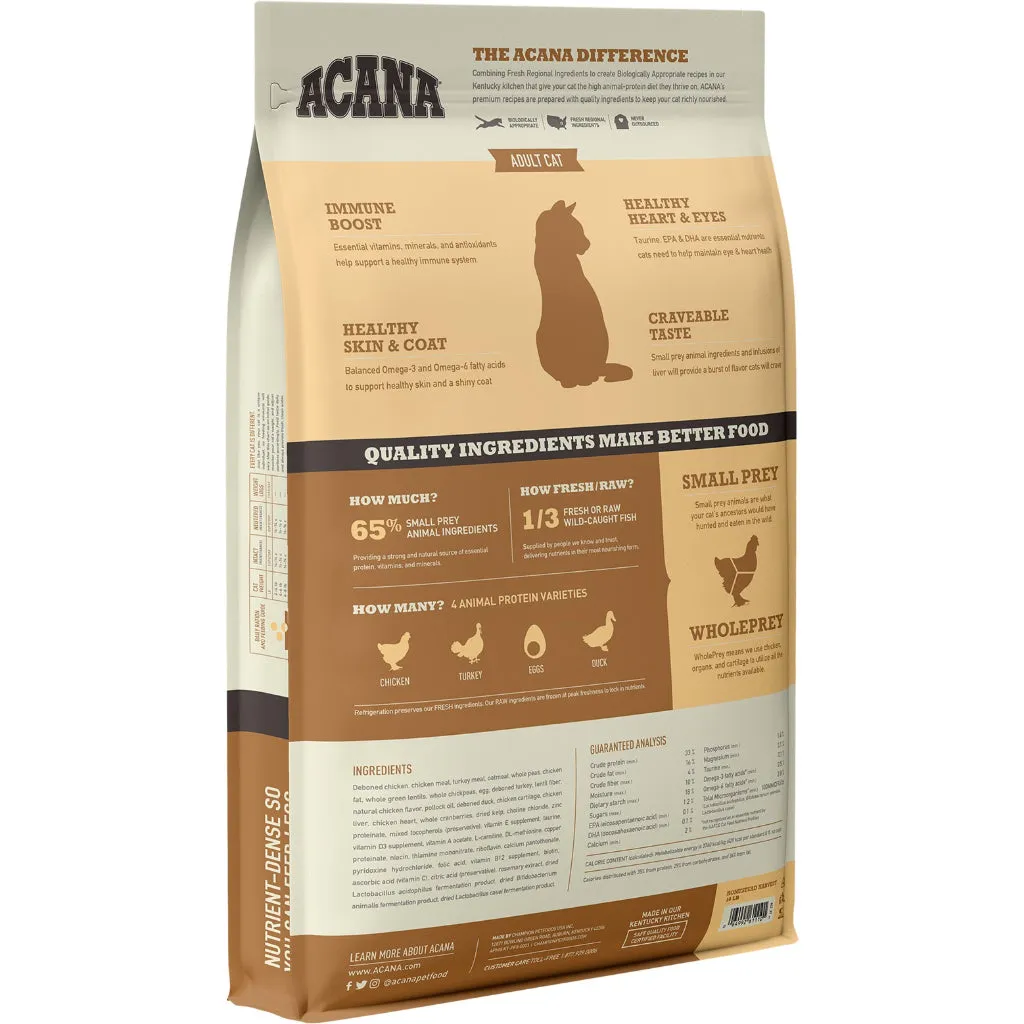 Acana Premium Dry Cat Food All Flavors for Adult/Kitten 4.5kg All Natural Biologically-Approriate