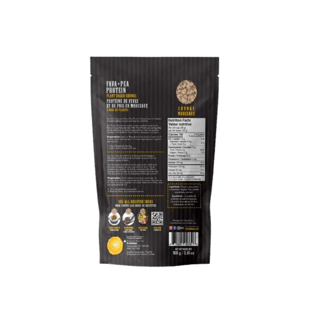 Ecoideas Fava  Protein Chunks 108g