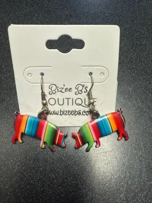 Pig Serape Earrings