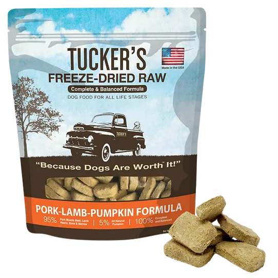 Tucker's Freeze-Dried Raw Pork-Lamb-Pumpkin Dog Food (14 oz)