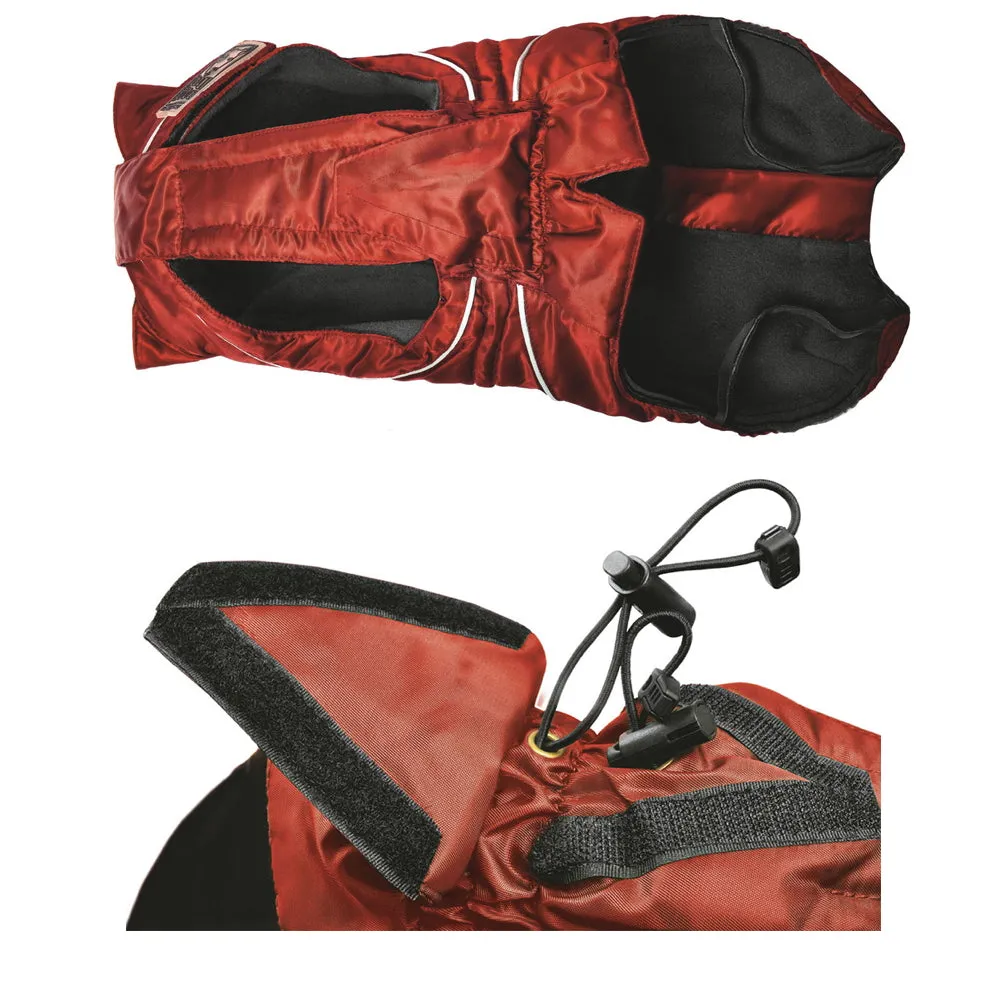 Warm Winter Coat for Dogs w/ Fleece Lining, Red, XS - 4XL