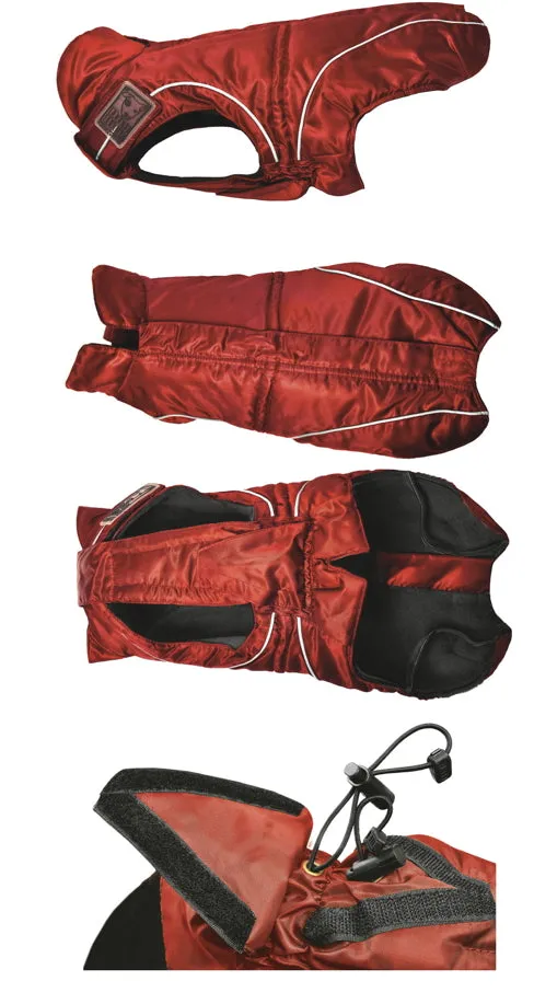 Warm Winter Coat for Dogs w/ Fleece Lining, Red, XS - 4XL